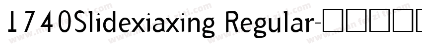 1740Slidexiaxing Regular字体转换